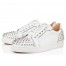 Christian Louboutin Women's Vieira 2 Flat Sneakers In White Calfskin