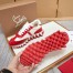 Christian Louboutin Women's Loubishark Sneakers In Red Patent