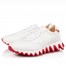 Christian Louboutin Women's Loubishark Sneakers In White Leather