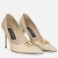 Dolce & Gabbana Lollo Pumps 90mm in Beige Patent Leather