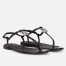 Dolce & Gabbana DG Thong Sandals In Black Patent Leather  