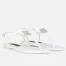 Dolce & Gabbana DG Thong Sandals In White Patent Leather