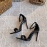 Dolce & Gabbana Kim Sandals in Black Patent Leather