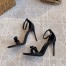 Dolce & Gabbana Sandals in Black Satin with Bow