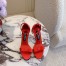 Dolce & Gabbana Sandals in Red Satin with Bow