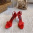 Dolce & Gabbana Sandals in Red Satin with Bow