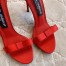 Dolce & Gabbana Sandals in Red Satin with Bow