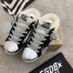 Golden Goose Women's Super-Star Sabot in Silver Laminated Leather with Black Star 
