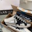 Golden Goose Women's Super-Star Sabot in Silver Laminated Leather with Black Star 