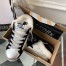 Golden Goose Women's Super-Star Sabot in Silver Laminated Leather with Black Star 