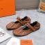 Hermes Jolly Ballet Flats in Brown Nappa Leather