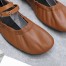 Hermes Jolly Ballet Flats in Brown Nappa Leather