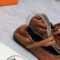 Hermes Jolly Ballet Flats in Brown Nappa Leather