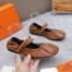 Hermes Jolly Ballet Flats in Brown Nappa Leather
