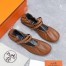 Hermes Jolly Ballet Flats in Brown Nappa Leather