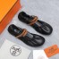 Hermes Jolly Ballet Flats in Black Nappa Leather