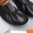 Hermes Jolly Ballet Flats in Black Nappa Leather