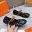 Hermes Jolly Ballet Flats in Black Nappa Leather