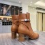Hermes Frenchie 50mm Ankle Boots In Brown Calfskin
