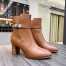 Hermes Frenchie 50mm Ankle Boots In Brown Calfskin