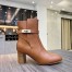 Hermes Frenchie 50mm Ankle Boots In Brown Calfskin