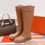 Hermes Variation Boots In Brown Calfskin