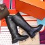 Hermes Variation Boots In Black Calfskin