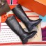 Hermes Variation Boots In Black Calfskin