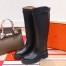 Hermes Variation Boots In Black Calfskin