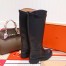 Hermes Variation Boots In Black Calfskin