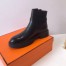 Hermes Veo Ankle Boots In Black Calfskin