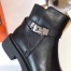 Hermes Veo Ankle Boots In Black Calfskin