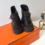 Hermes Veo Ankle Boots In Black Calfskin