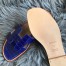 Hermes Oran Slide Sandals In Blue Electric Shiny Niloticus Crocodile Skin