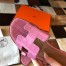 Hermes Oran Slide Sandals In Rose Sakura Shiny Niloticus Crocodile Skin