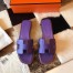 Hermes Oran Slide Sandals In Crocus Epsom Calfskin