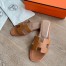 Hermes Oran Slide Sandals In Gold Epsom Calfskin