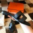 Hermes Oran Slide Sandals In Black Epsom Calfskin