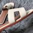 Hermes Oran Slide Sandals In White Epsom Calfskin