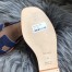 Hermes Oran Slide Sandals In Blue Roy Ostrich Leather