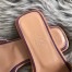 Hermes Oran Slide Sandals In Purple Ostrich Leather