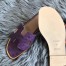 Hermes Oran Slide Sandals In Purple Ostrich Leather