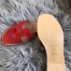 Hermes Oran Slide Sandals In Red Patent Calfskin