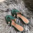 Hermes Oran Slide Sandals In Malachite Epsom Perforated Calfskin