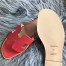 Hermes Oran Slide Sandals In Red Epsom Perforated Calfskin