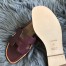 Hermes Oran Slide Sandals In Burgundy Swift Calfskin