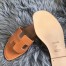Hermes Oran Slide Sandals In Brown Swift Calfskin