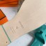Hermes Oran Slide Sandals In Lake Green Swift Calfskin