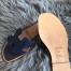 Hermes Oran Slide Sandals In Navy Blue Swift Calfskin