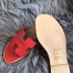 Hermes Oran Slide Sandals In Red Swift Calfskin